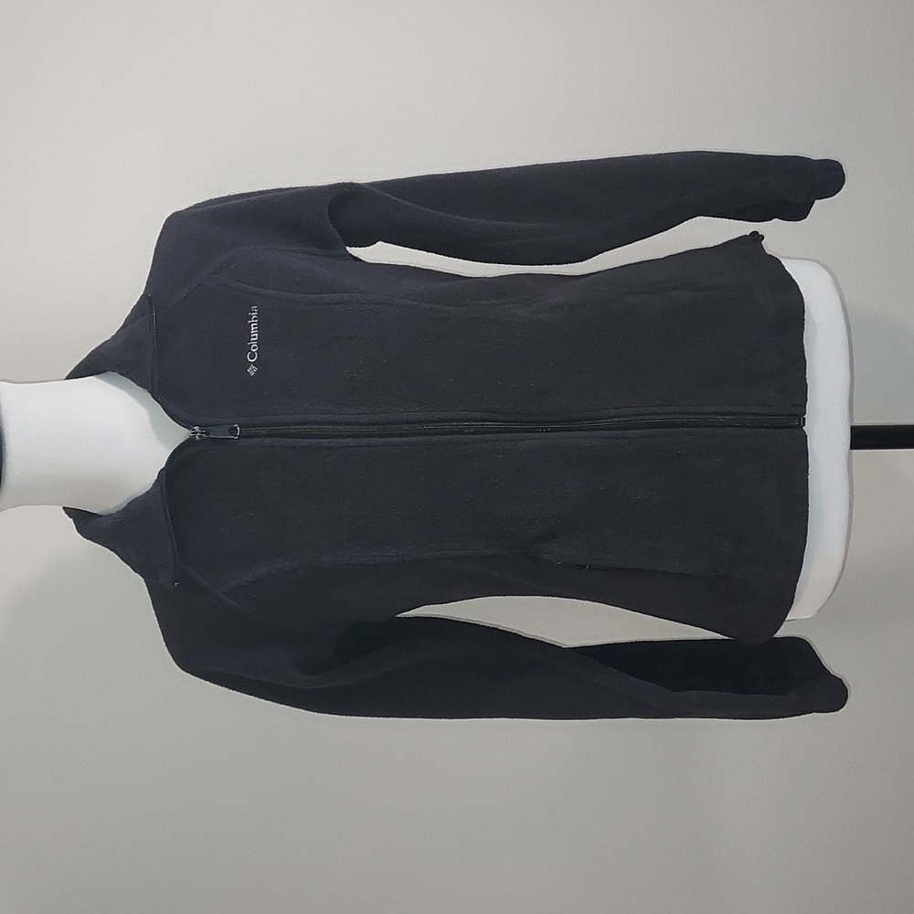 Columbia Black Benton Springs Full Zip Fleece Lightweight Jacket Size XS